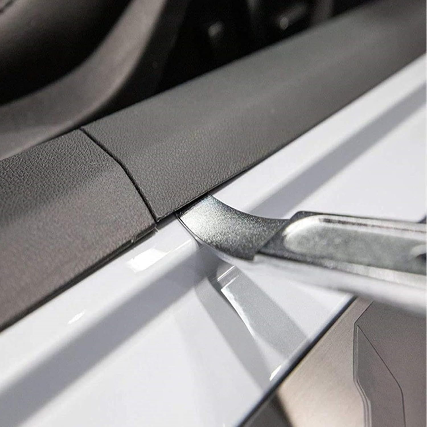 4140 Pry Tool Pocket Pry Bar Car Trim Removal Tool Automotive Interior and Exterior Panel Removal Tool for Vehicle Door Panel, Audio Radio Panel, Dashboard Repair Upholstery Tool image number 4