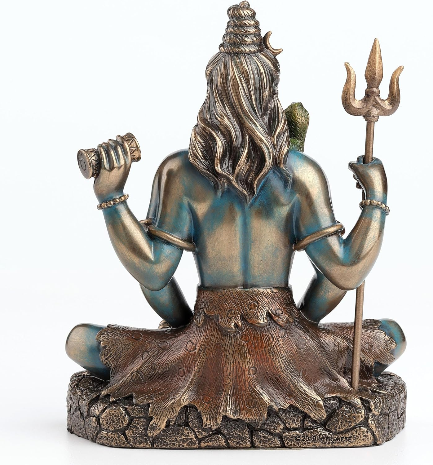 Hindu God Shiva Lord of Divine Energy Holding Trident and Damaru Statue image number 5