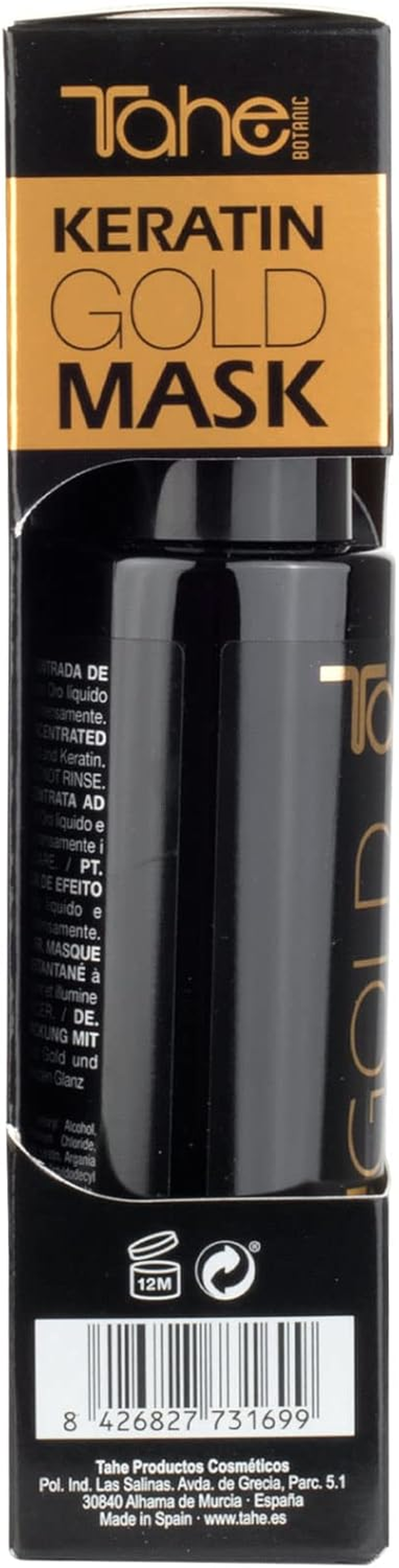 Tahe Keratin Gold Mask Concentrated Instant Hair Mask with Liquid Gold and Keratin, 125 Ml image number 6