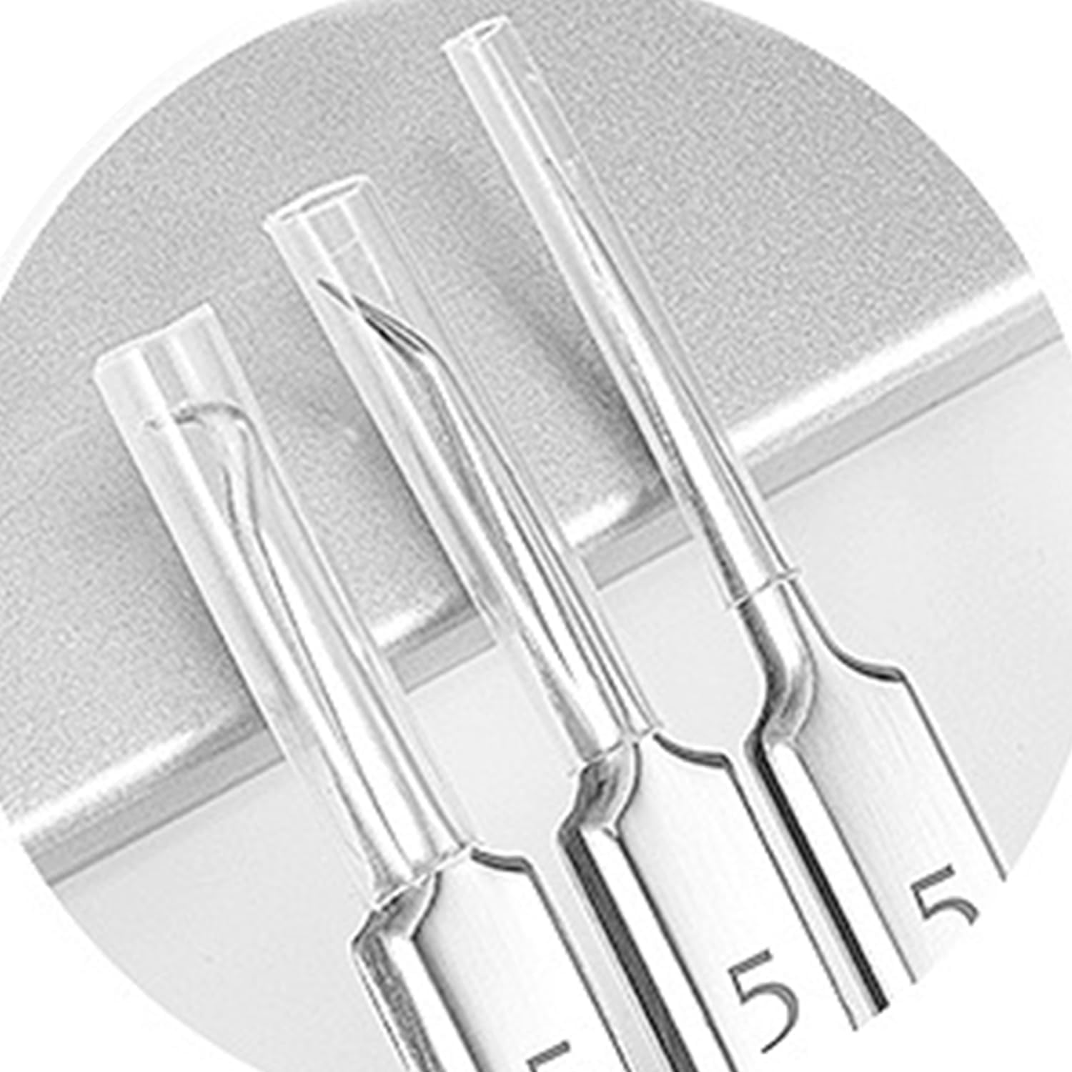 Aiokuo 15-Piece Blackhead Remover Tool Kit with Mirror &ndash; Stainless Steel Pimple Extractor Set with Metal Storage Case, Facial Care Tools for Removing Blackheads and Whiteheads (Silver)