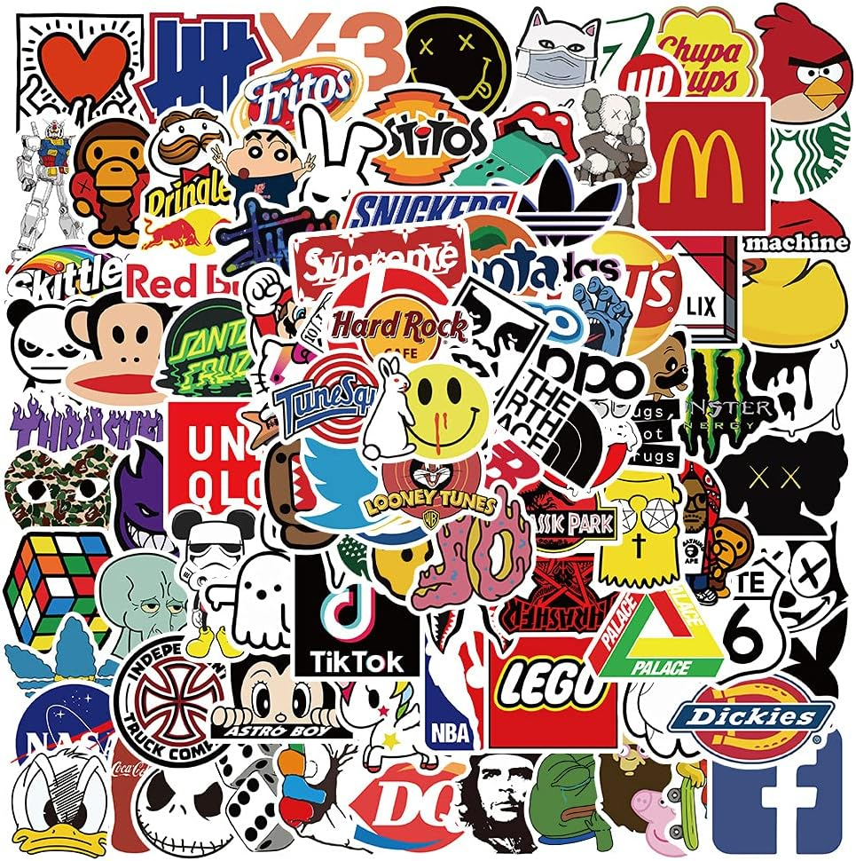 1000 Pcs Random Cute Aesthetic Waterprof Vinyl Anime Stickers Sticker Packs for Kindle Water Bottle Laptop Hard Hat Skateboard Luggage Suitcases Adults (100Pcs Random) image number 1