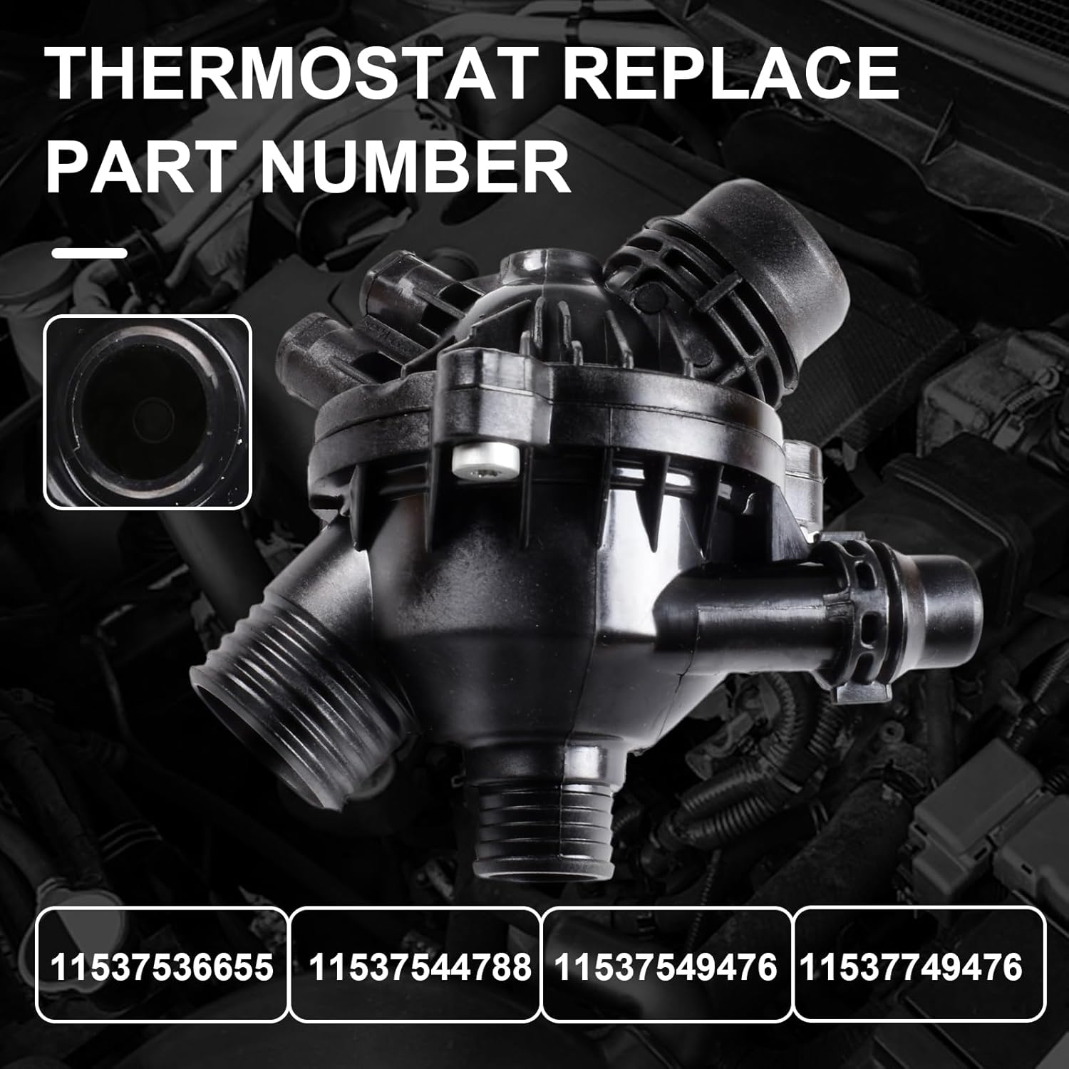 DOFOCH 11517563183 11517586925 Electric Engine Water Pump and Thermostat W/Bolt Compatible with BMW X3 Z4 X5 E90 328I 323I 128I 528I OE# 11517586924 11517546994 11517521584 image number 3