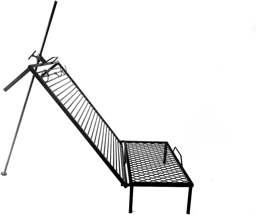 Premium Argentine Grill - Iron Argentina Grill - BBQ Parrilla Asador- Grill with Built-In Stake + Brazier (40 X 20 Inches) image number 2