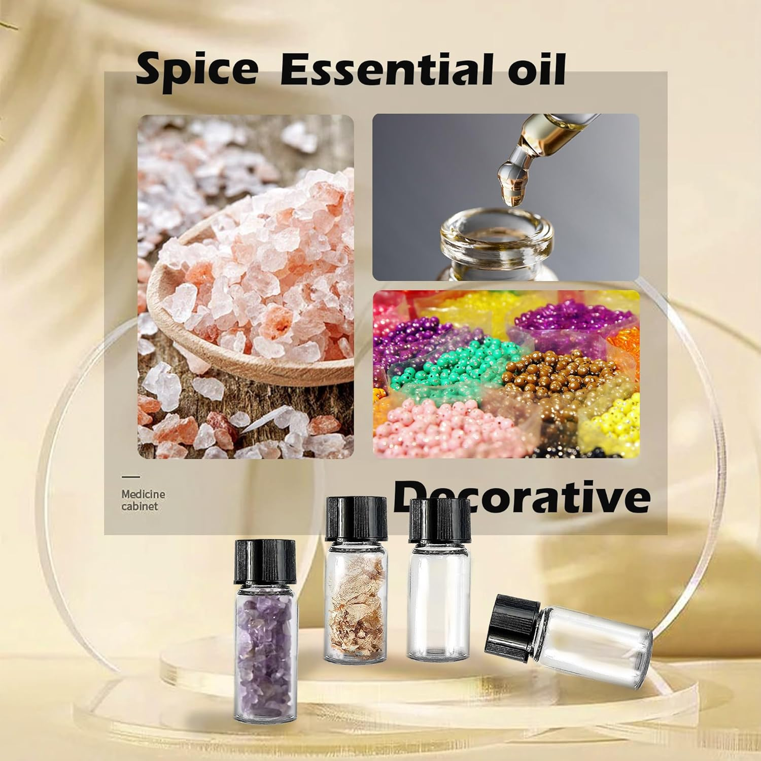 1St Choice Glass Vials, 1 Dram 4Ml, Pack of 12 - Storage Bottle with PE Gasket image number 6