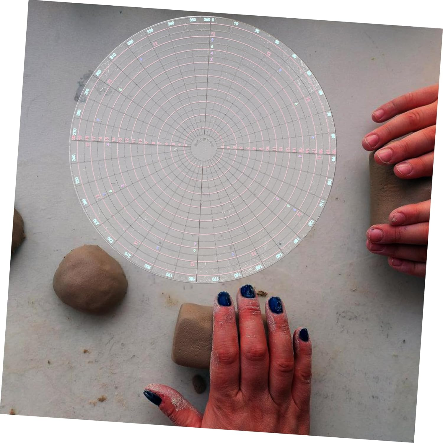 VICASKY Pottery Tools Geometric Drawing Template and Circle Drawing Tool for Ceramics DIY Clay Sculpting and Accurate Measurements Pottery Wheel image number 2