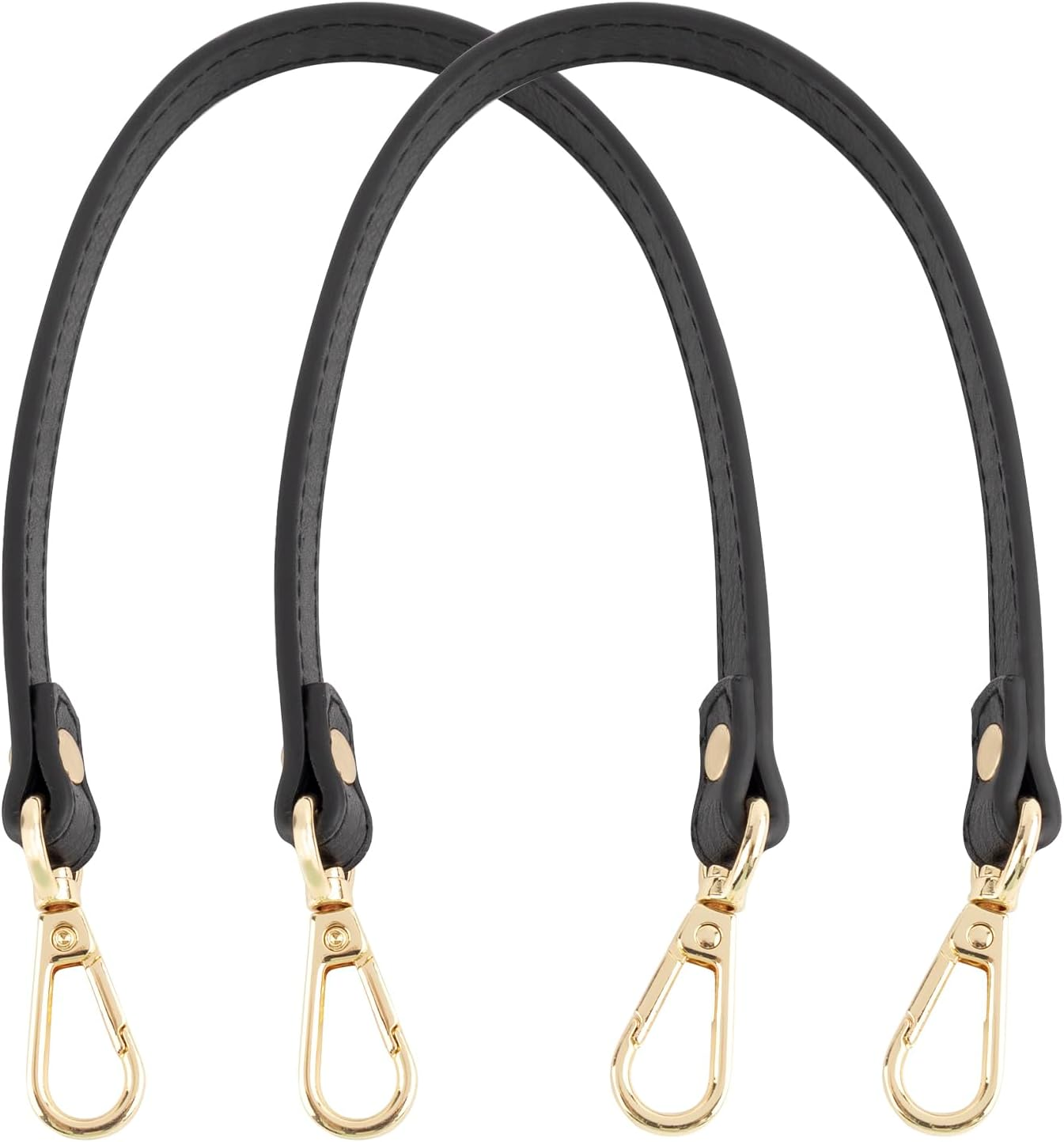 AUEAR, 2 Pack Leather Purse Strap Replacement Handbag Shoulder Bag Black with Gun Black Lock MC16752_GROUP1