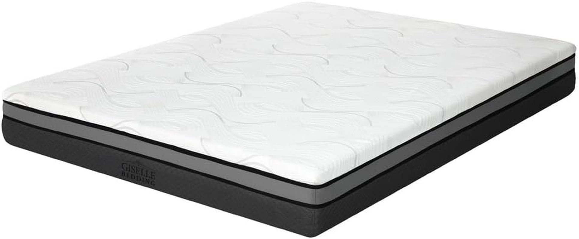 Giselle Bedding 25Cm Thick Double Memory Foam Mattress Topper, Foldable Bed Mattresses Toppers Protector Cool Gel Cover Non Spring Sleeping Mat Home Bedroom, Removable Washable White image number 2