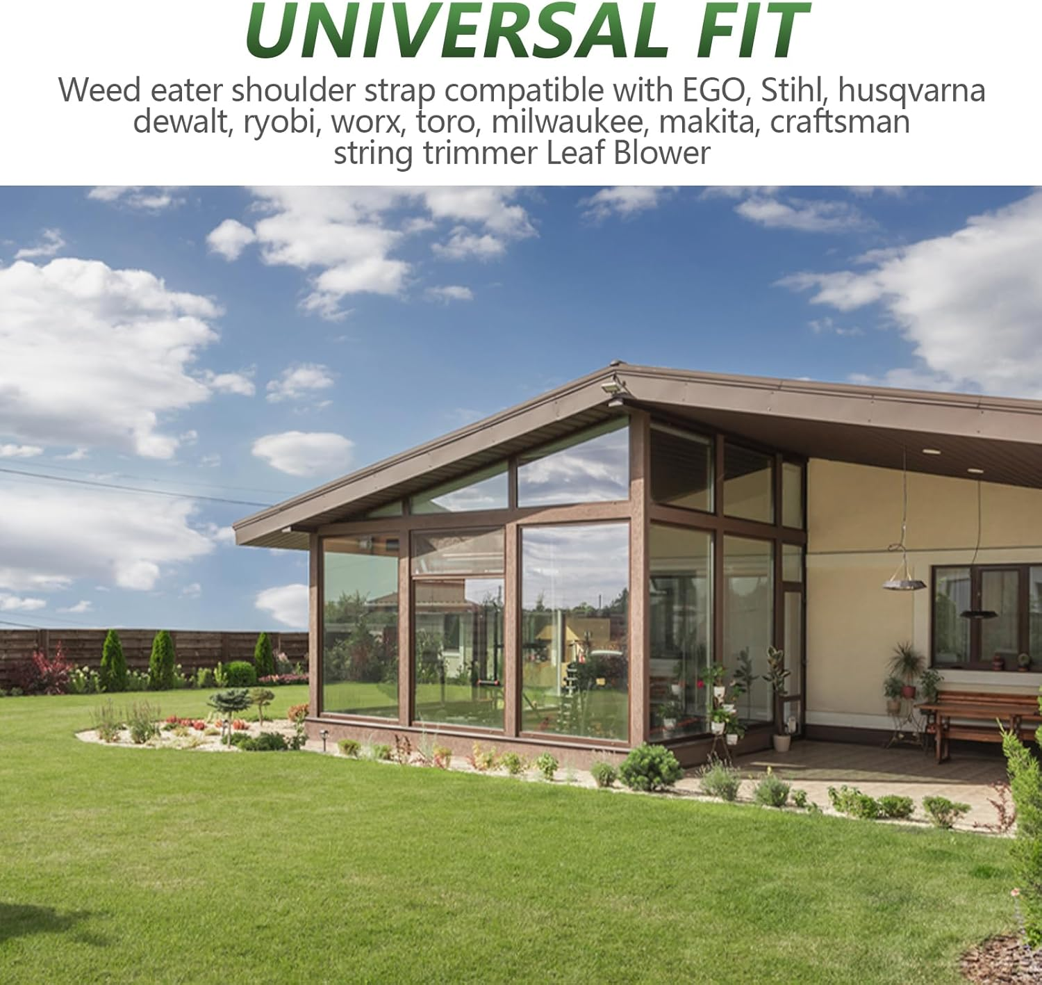 Tecreddy Weed Eater Shoulder Strap, Weed Wacker Trimmer Strap for Stihl EGO Ryobi Dewalt Milwaukee Kobalt Echo Husqvarna Toro Troy Bilt Greenworks String Trimmer Leaf Blower Multi Head System