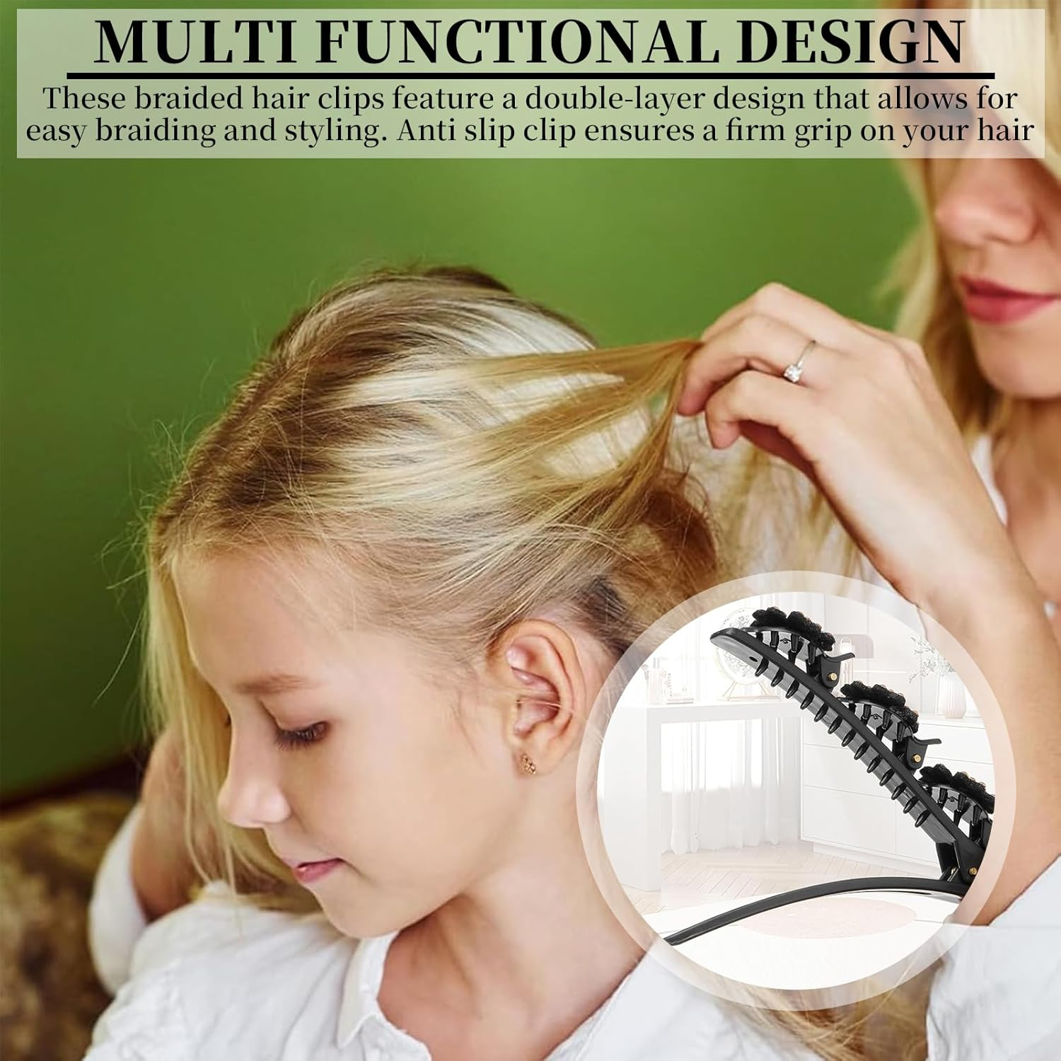 Pack of 4 Crystal Hair Clips Women - Flower Hair Clips, Five Leaf Clover Hair Accessories, French Hairpin, Flower Clip for Updo & Bridal Jewellery