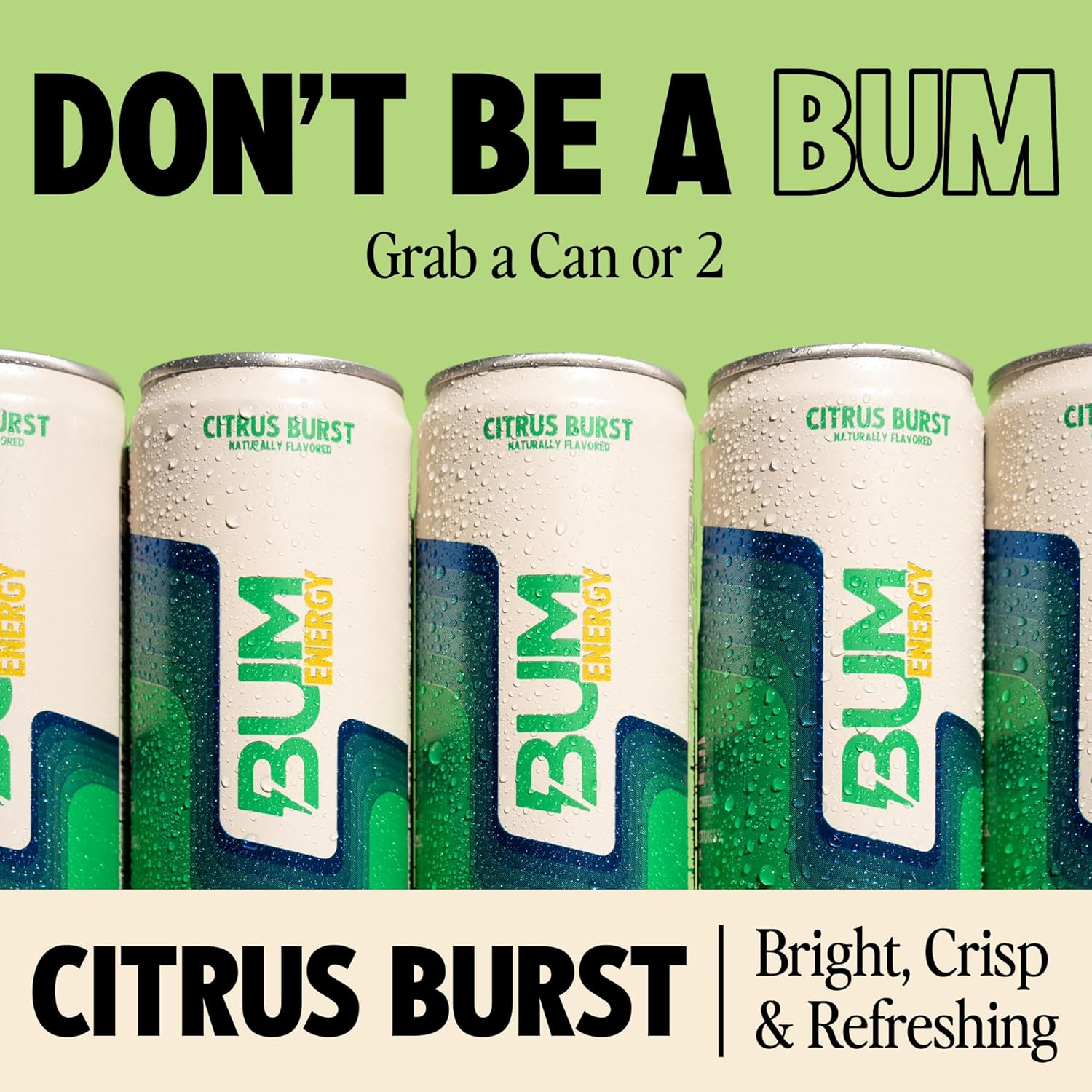 Bum Energy Citrus Burst Energy Drink 12 X 355Ml image number 4