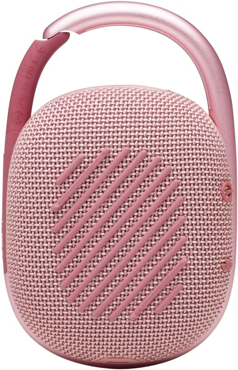 JBL Clip 4, Rich JBL Original Pro Sound, Bold Style and Ultra-Portable Design, Upgraded Integrated Carabiner, IP67 Waterproof and Dustproof, Wireless Bluetooth Streaming, Pink image number 2