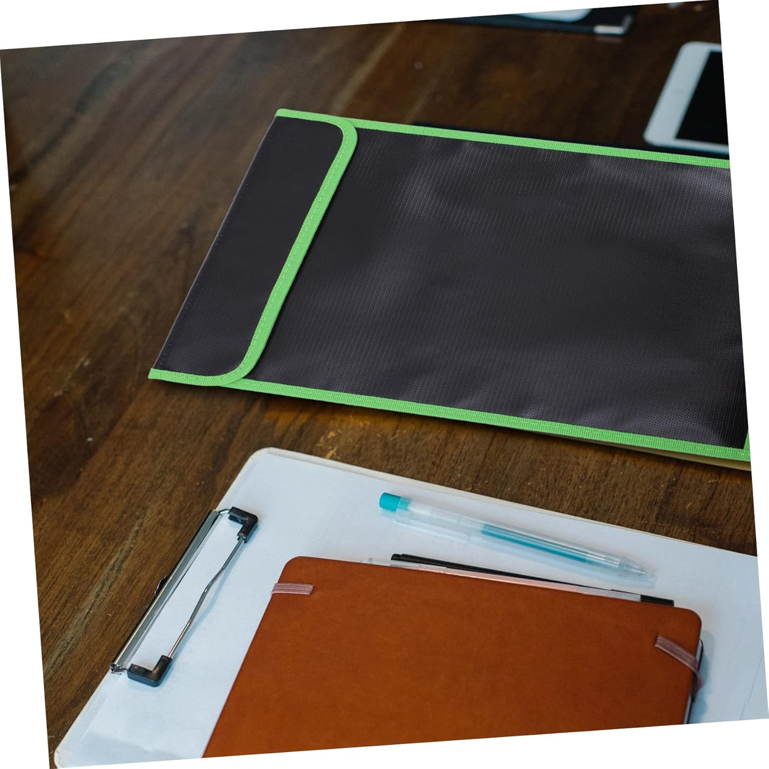 GRIRIW Fireproof File Bag Waterproof Pouch 37.5X28.5Cm Black Explosionproof Document Storage Bag for Battery Protection and Important Paper Safe image number 4