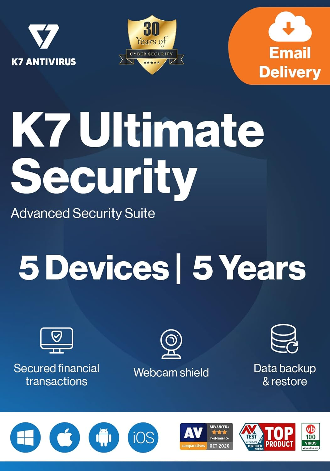 K7 Ultimate Security Antivirus Software 2025 |5 Devices, 5 Year|Threat Protection,Internet Security,Data Backup,Mobile Protection| Laptop,Pc, Mac&reg;,Phones,Tablets image number 3
