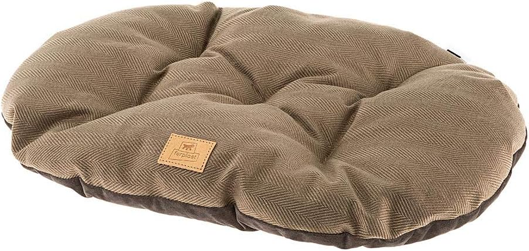 Ferplast Cat and Dog Cushion Stuart 45/2, Double-Sided, Tweed and Soft Velvet, Washable, Beige, XS