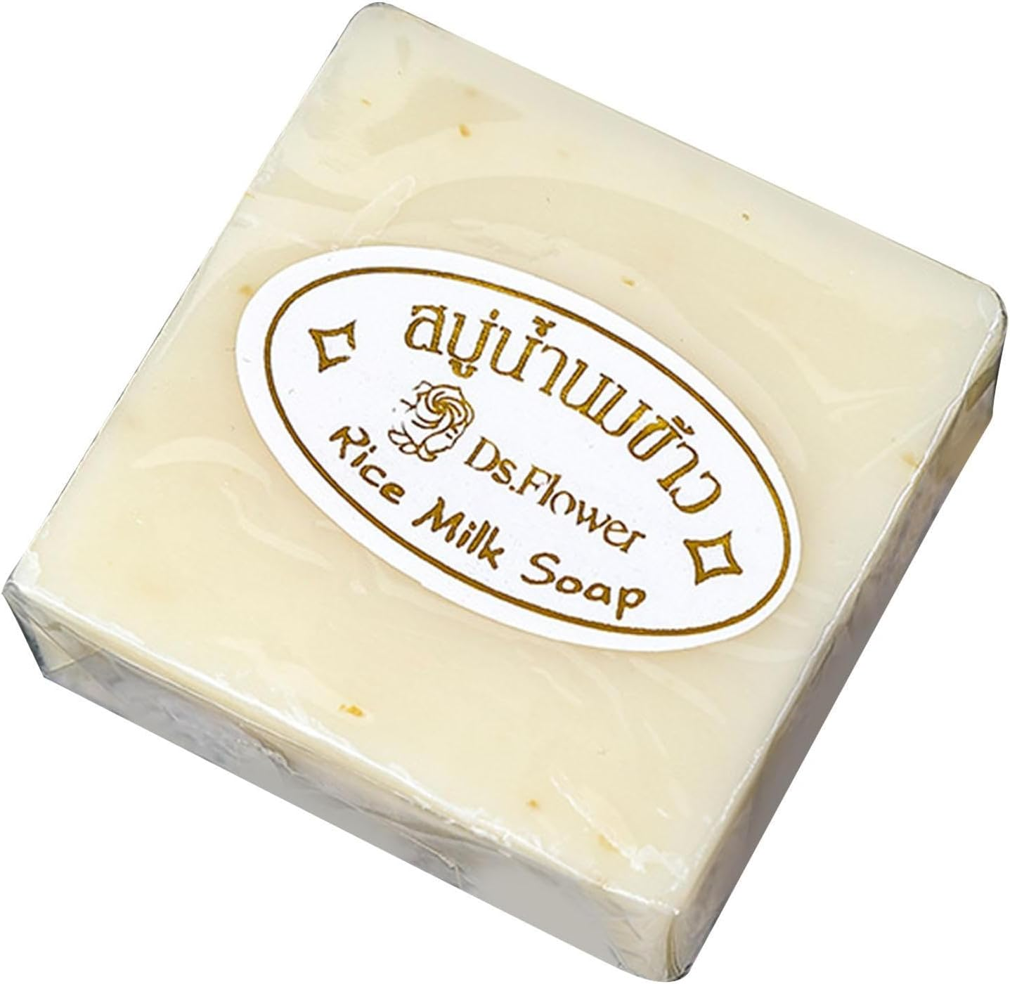 Rice Soap,Natural Moisturizing Thai Rice Soap - Brightening Handmade Goat Milk Soap Body Cleansing Soap for Face, Hand, Bath, Rich Lather