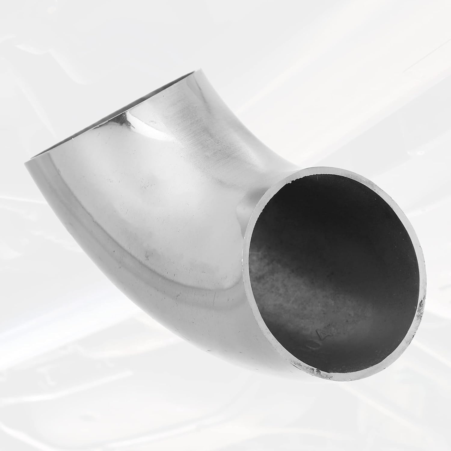 X AUTOHAUX 1 Pcs OD 1.55 Inch 90 Degree Mandrel Bend Elbow SS304 Stainless Steel Exhaust Elbow Pipe for Car Modified Exhaust System 1.55" Piping Silver Tone image number 2