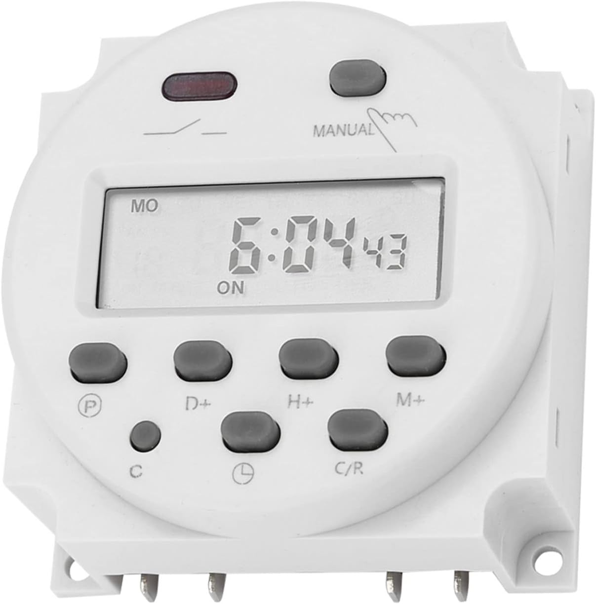 In-Wall Digital Timer,12V Time Switch Indoor Timer,Mini LCD Programmable Microcomputer Control Power Timer Relay Switch,For Advertising Light Boxes,Etc image number 2