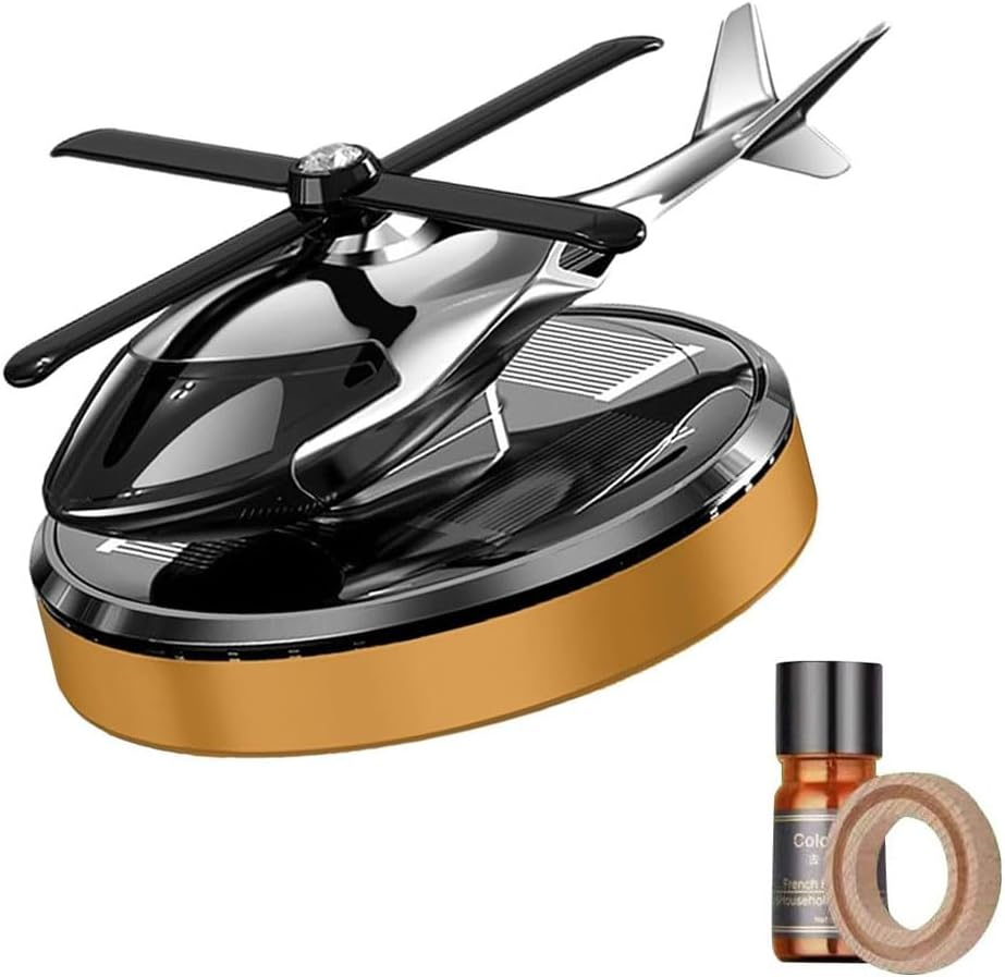 Helicopter Shape Car Air Freshener & Aromatherapy Diffuser - Rotating Car Perfume Diffuser for Dashboard, Perfect Car Ornament for Sedan, SUV, RV, Truck - Long-Lasting Freshener(Blue)