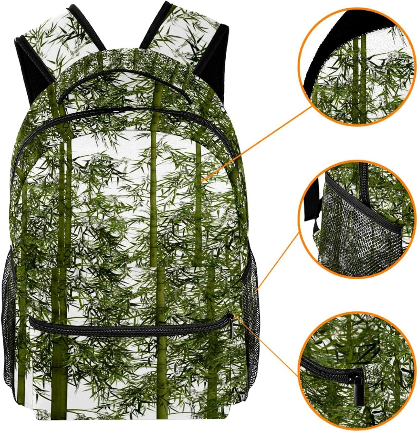 Bamboo Backpack Students Shoulder Bags Travel Bag College School Tote Backpacks