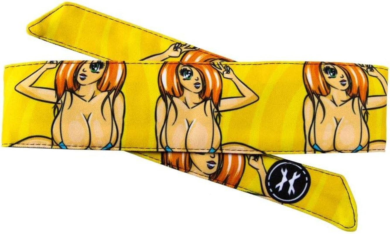 HK Army Unisex Multi-Sport Headband - Beach Babe, 43" X 2.5", Bright, Terry Cloth Sweatband