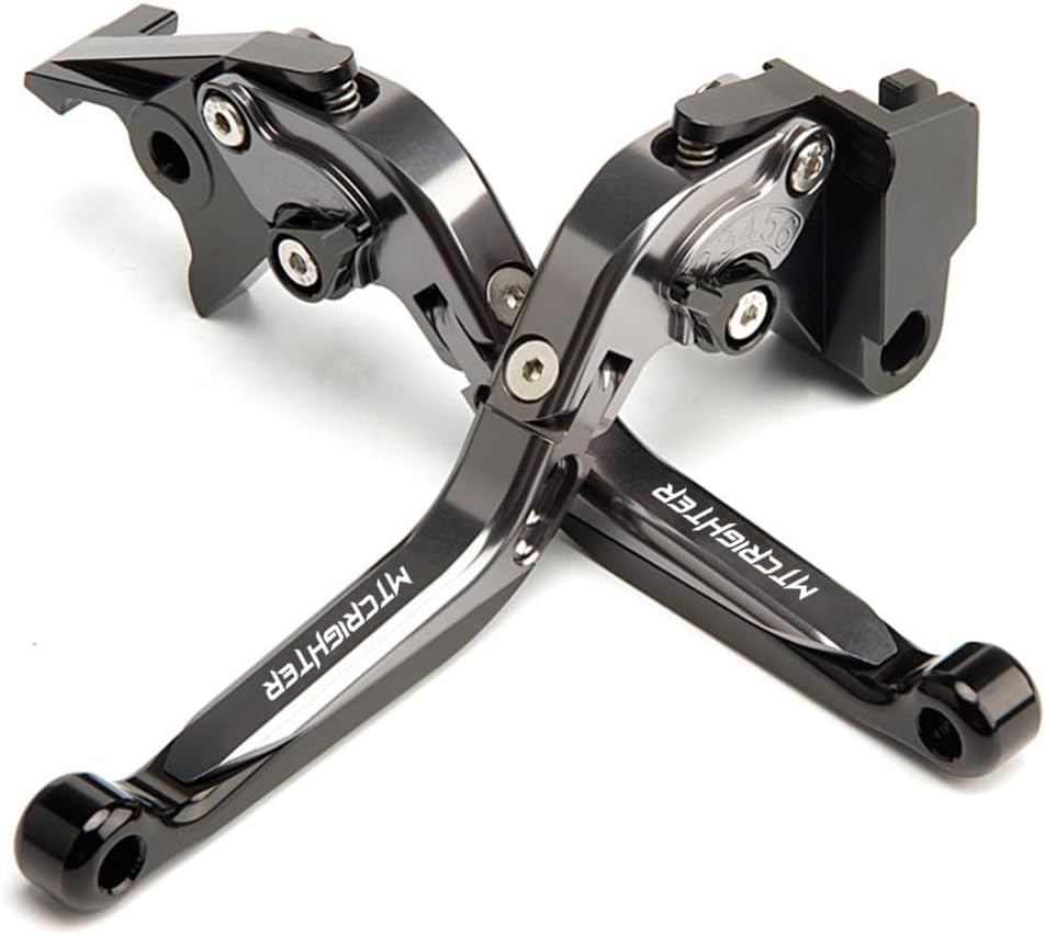 MTCRIGHTER for Yamaha MT-09 MT-09SP 2024-2025 Retractable Foldable Brake Lever Clutch Lever, CNC Aluminum Alloy Made (Titanium)