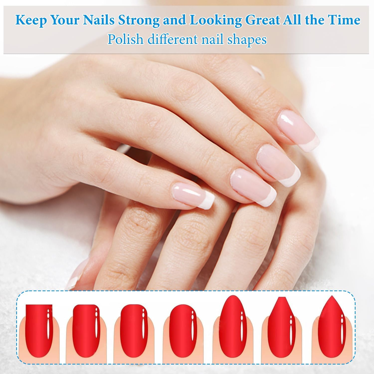 Nail File Buffer Block,6 Way Nail Buffering Files for Natural Nails,120/240/600/3000 Grit for Buffing Shinning image number 2