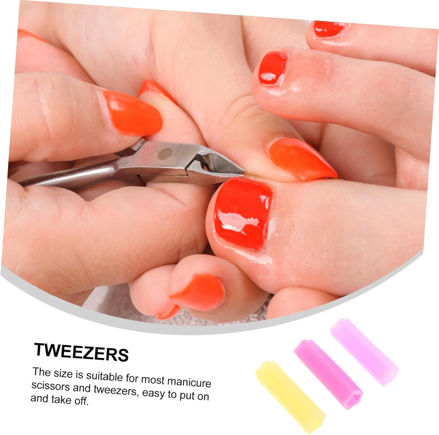 ARTSEWPLY 3Pairs Manicure Scissors Protective Cover Cuticle Scissor Nipper Sleeves for Home Use