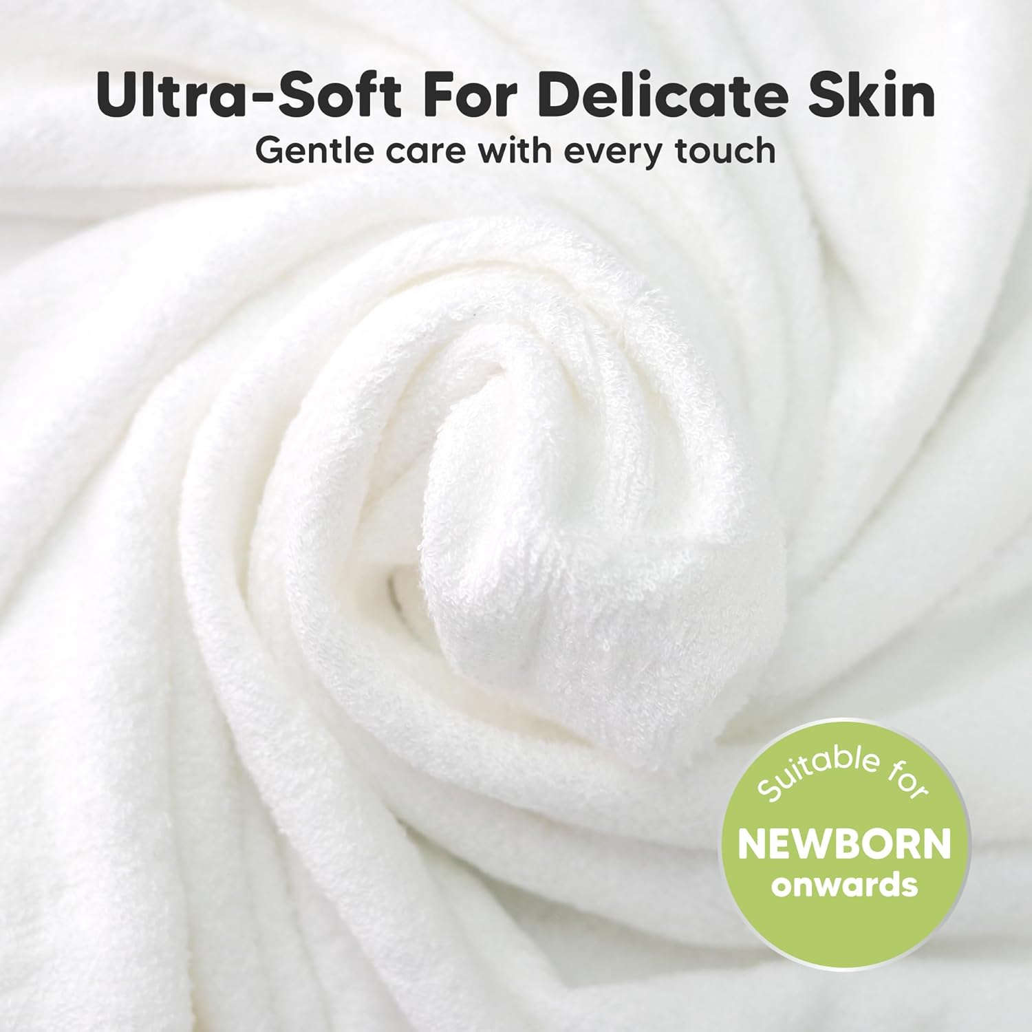 6-Pack Cotton Baby Washcloths for Newborn - Organic Cotton Muslin Soft Wash Cloths for Babies, Infant, Kids, Toddler Towels for Boy, Girl, Super Absorbent Face Cloths, Scratch-Free Baby Rags (Nordic) - Fleur image number 5