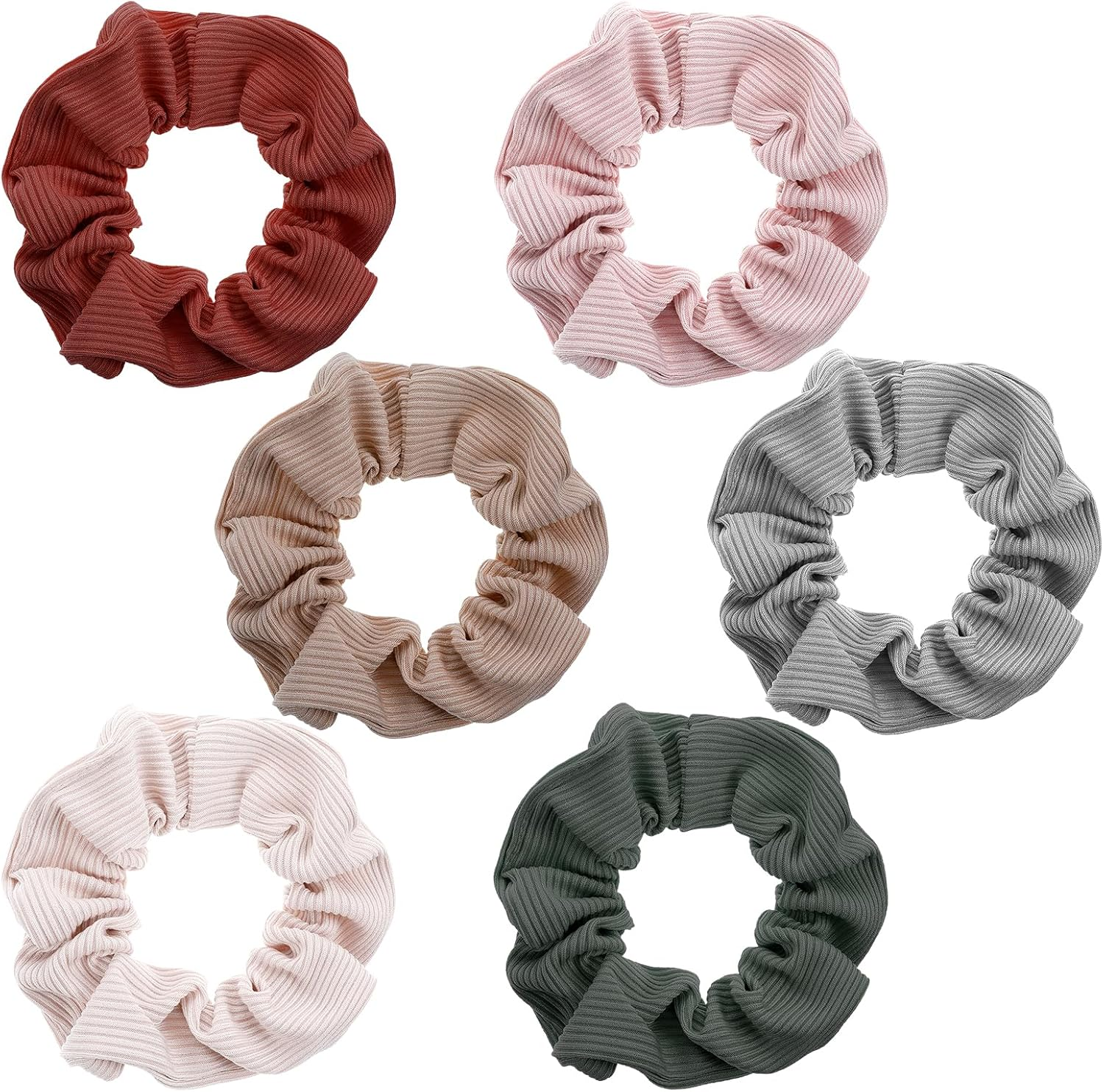 Gjinxi Pack of 6 Hair Bobbles Silk Scrunchies Satin for Women, Soft Hair Scrunchies Elastic Silk Skrunschis Large Hair Bands Ponytail Holder for Women & Girls All Hair Types (6 Colours) image number 6
