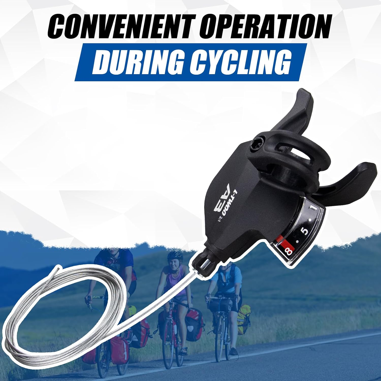 WEEROCK Bike Shifter Lever 8 Speeds Right Thumb Gear Shift Lever for Mountain Bicycle - 3X7 Speed image number 3