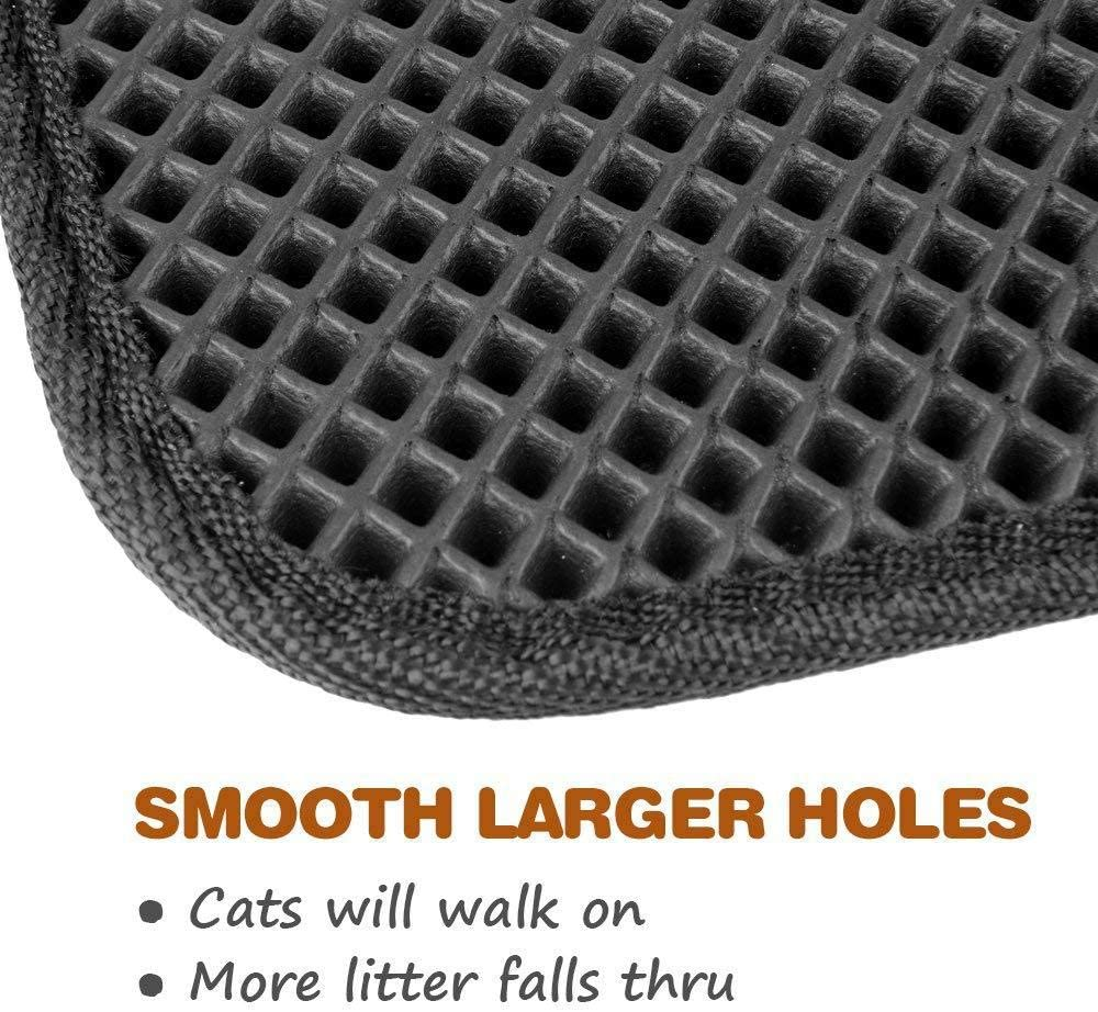 Zalati Cat Litter Tray Litter Mat Breathing Honeycomb Double Layer Design Water-Resistant for Pets image number 2