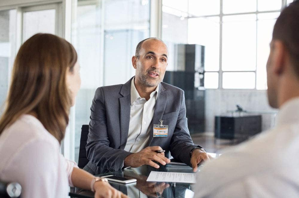 Fushing 150Pcs Metal Badge Clips with Clear PVC Straps for ID Cards and Badge Holders image number 6