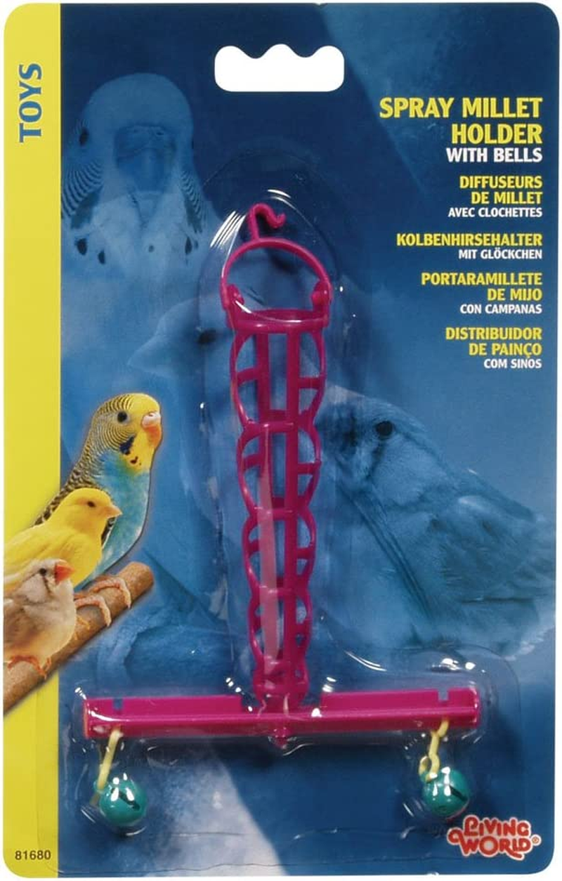 Living World Spray Millet Holder with Bell Bird Toy