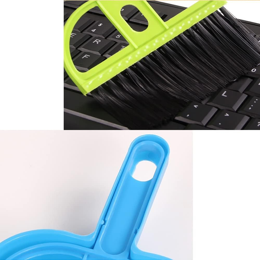 Mini Dustpan Brush Set Portable Plastic Brush Cleaning Dustpan for Cage Cleaning of Animals, Guinea Pigs, Rabbits, Hamsters, Reptiles (Red)