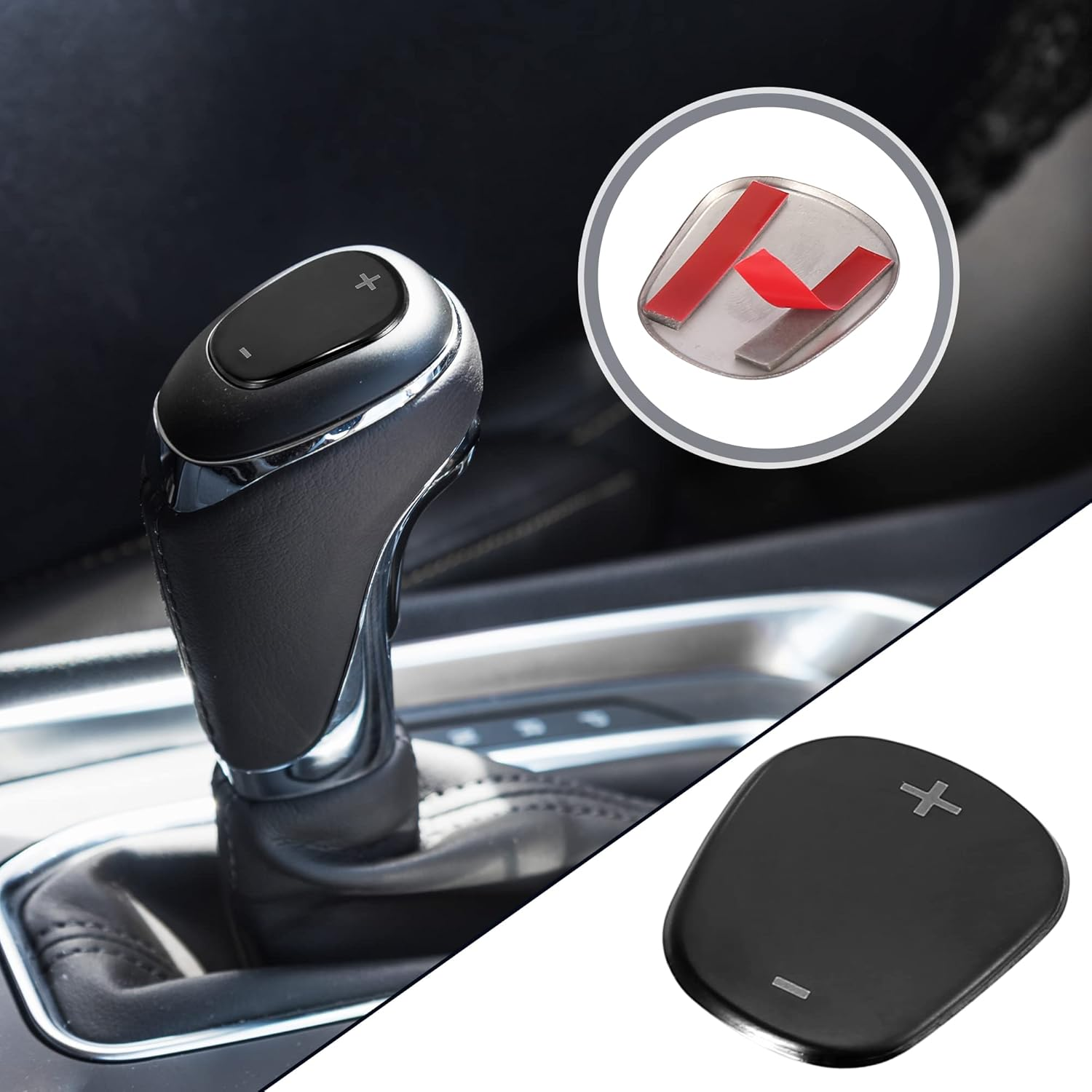 Auto Car Gear Shift Knob Cover Sticker Stainless Steel for Chevrolet Equinox 2018-2020 Black image number 5