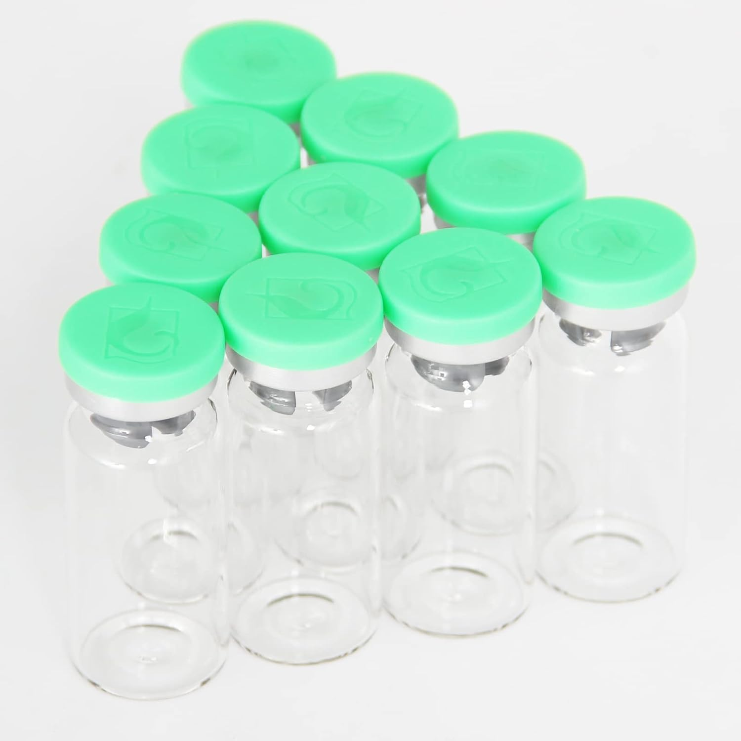 Vitorinca 10Ml Sterile Glass Vials, 10 Packs-10Ml Sterile Empty Vial with Self-Healing Injection Port and Flip Top Cap, Sterile Package image number 1