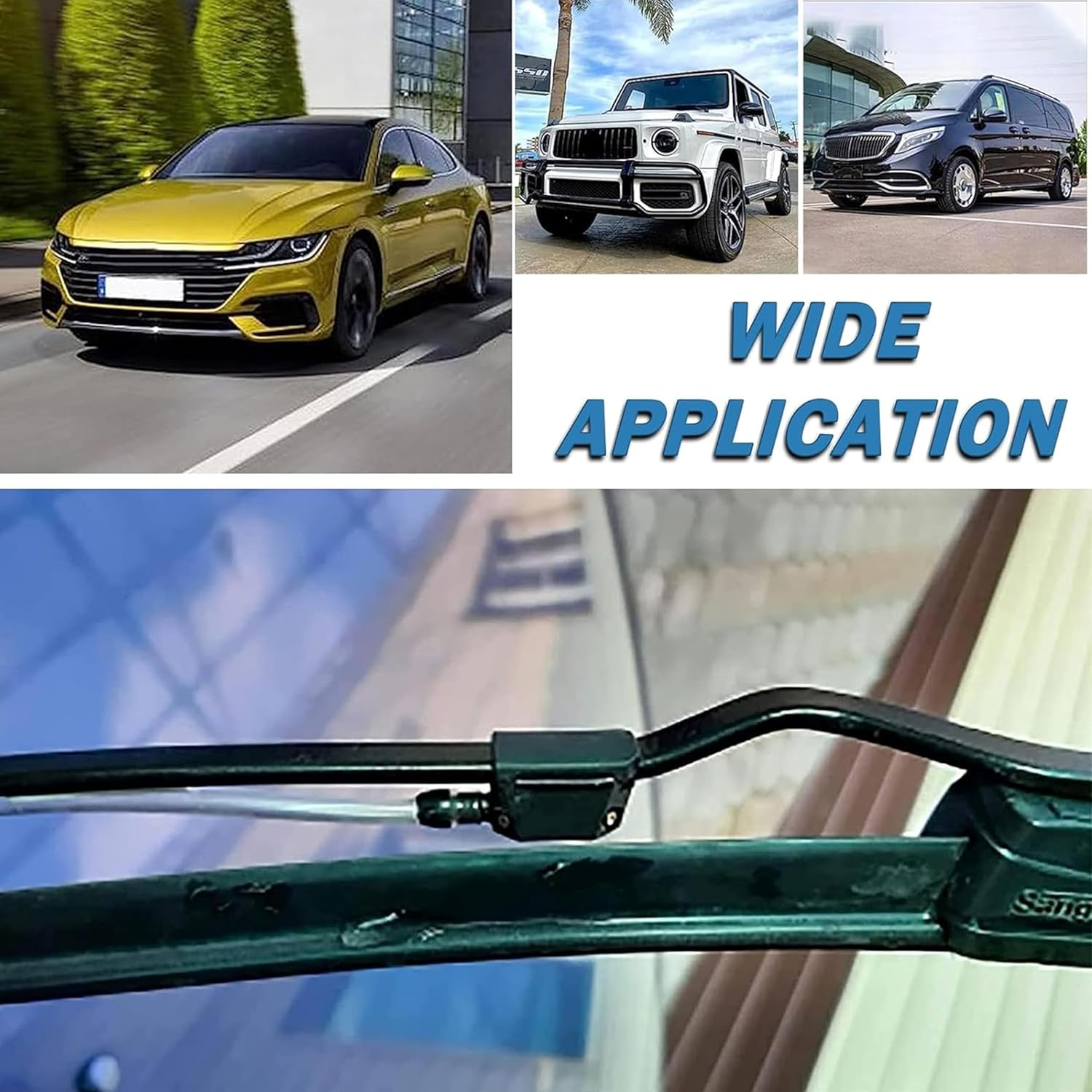 Universal Car Windshield Washer Nozzles, 4-Hole Design, 8-9Mm Wiper Arm Compatible, Adjustable Jets (2) image number 2