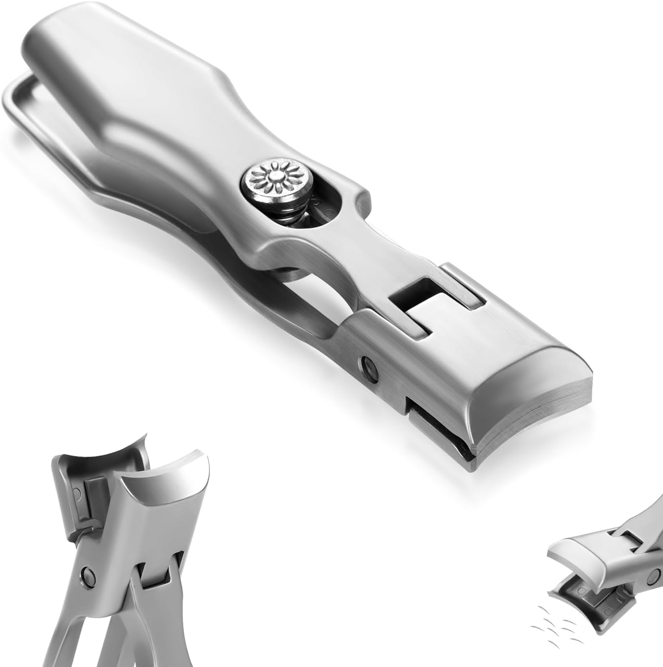 Toe Nail Clippers for Thick Nails, Sharp Nail Clippers Wide Mouth Toenail Clippers Seniors Super Sharp Stainless Steel Nail Clippers for Men Women (Silver) image number 5