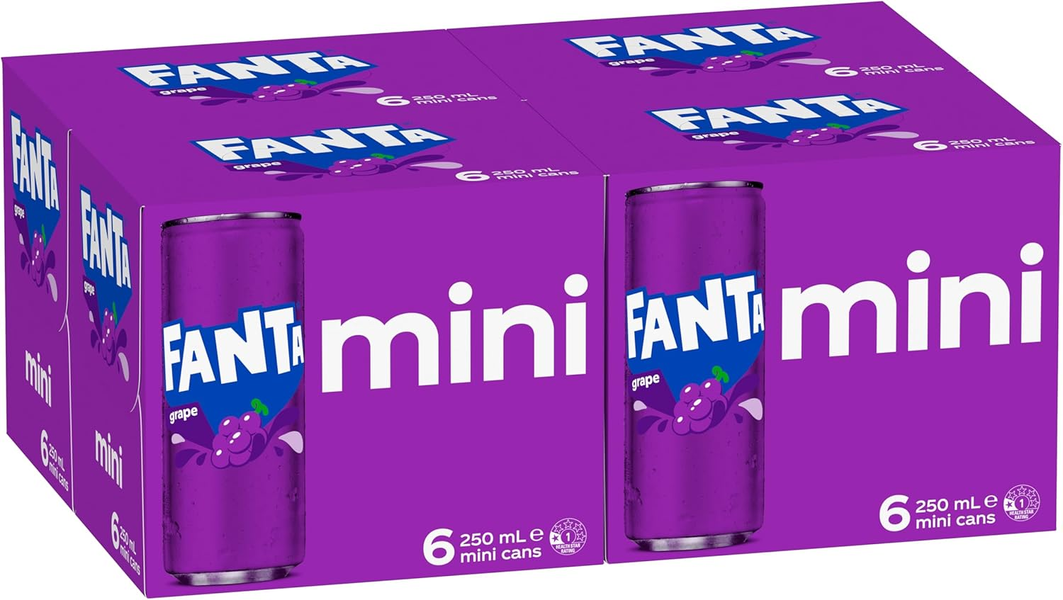 Fanta Grape Soft Drink Multipack Cans 24 X 250Ml