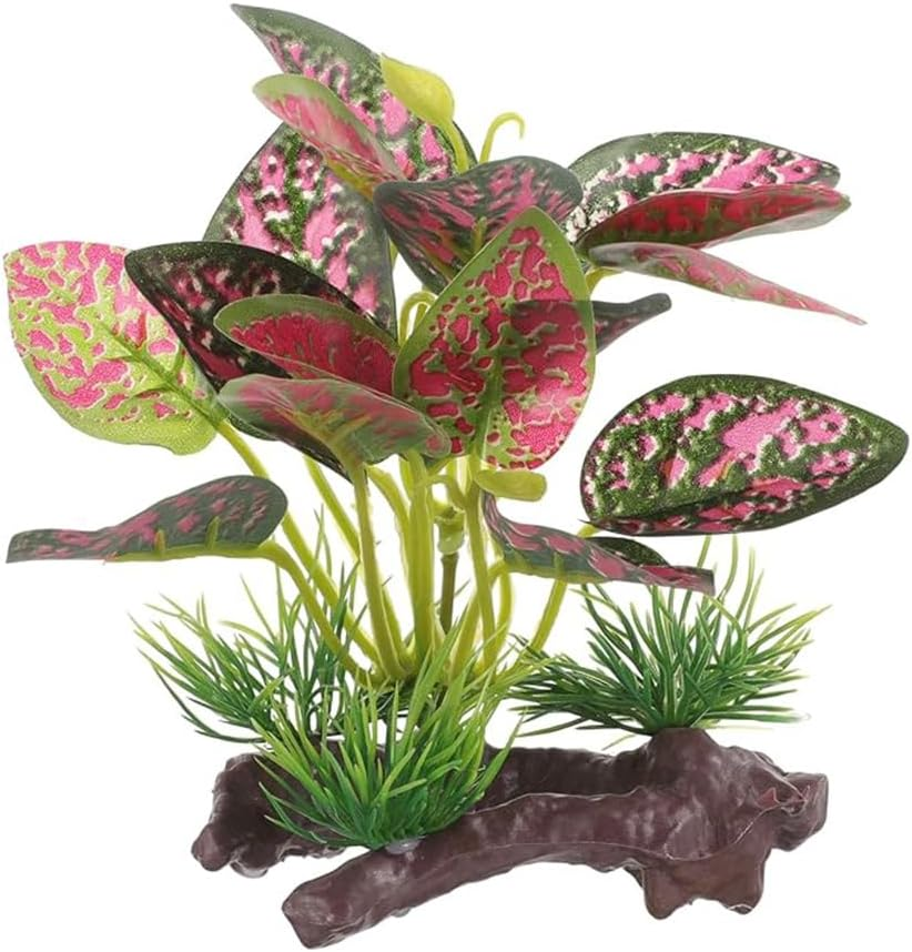 2 PCS NUZAMAS Plastic Aquarium Plants Artificial Plant Fish Tank Ornaments Sunken Wood Decorations Water Plants Wood Decorate Fake Aquatic Plants Fish Tank Decorations image number 1