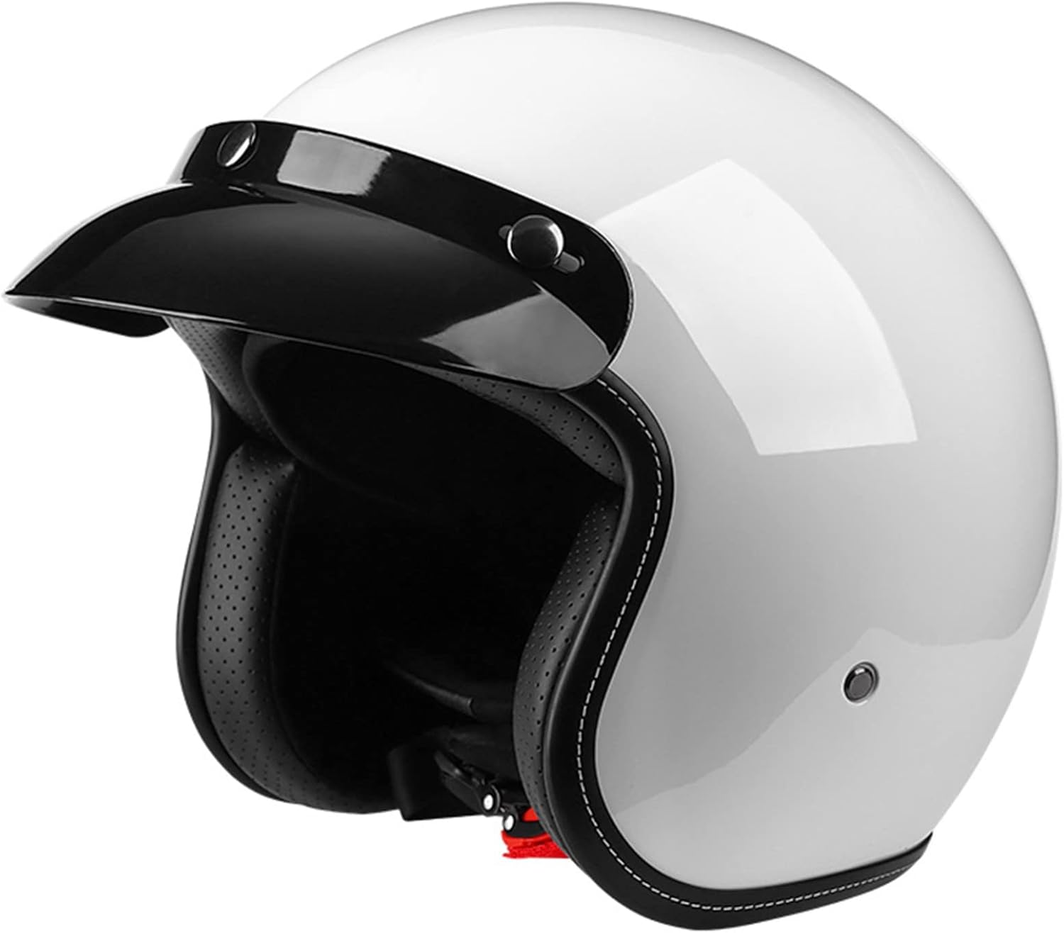 3/4 Open Face Motorcycle Helmet Retro Jet Motorbike Protective Helmet DOT Certified Half-Covered Helmet for Men Women Scooters Outdoor Off-Road ATV Matte Black,Xxl