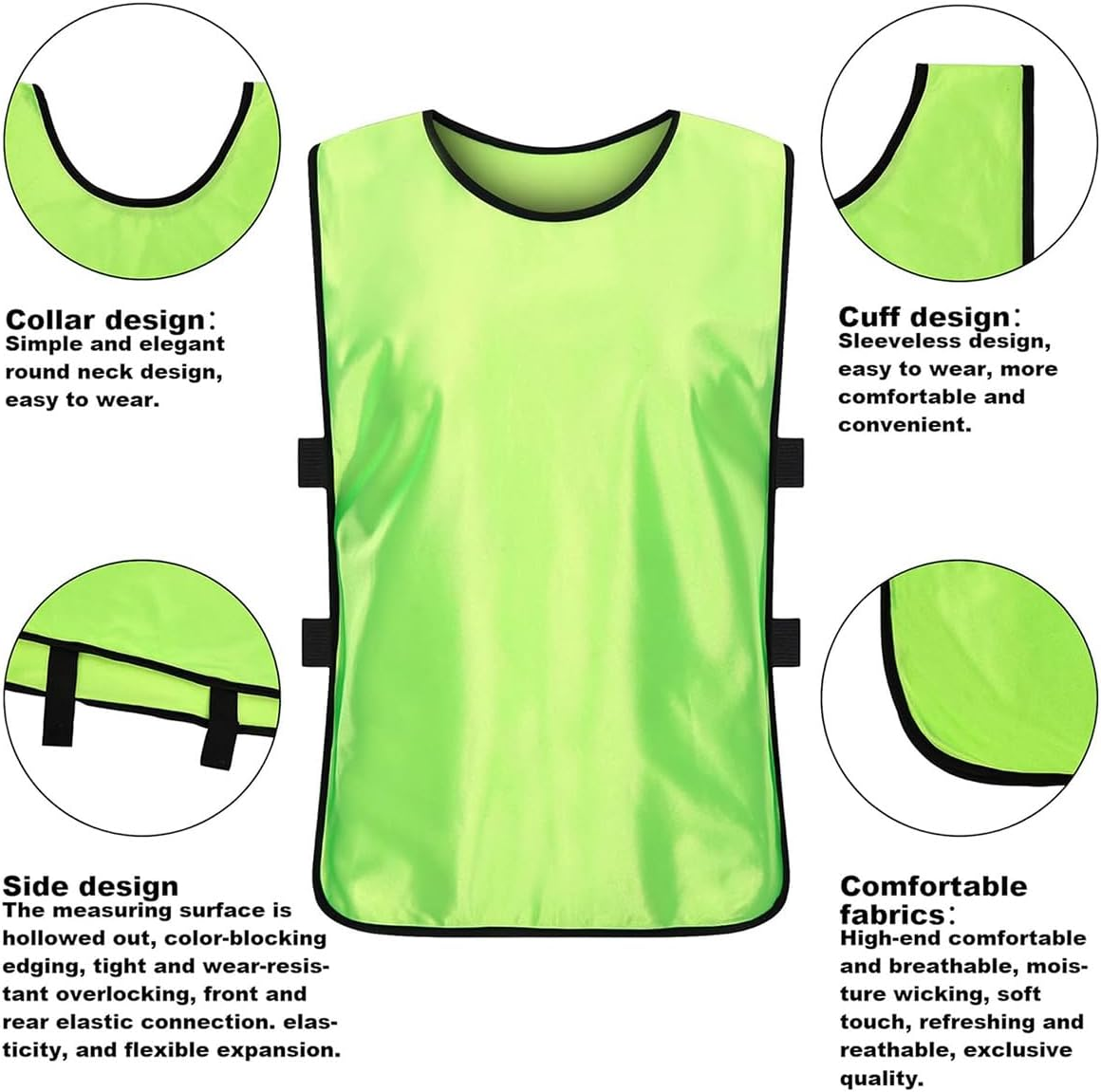 AIMALL 6X Sports Training Bibs Soccer Vests, Basketball, Cricket, Football Team Jerseys with Carrying Bag image number 5