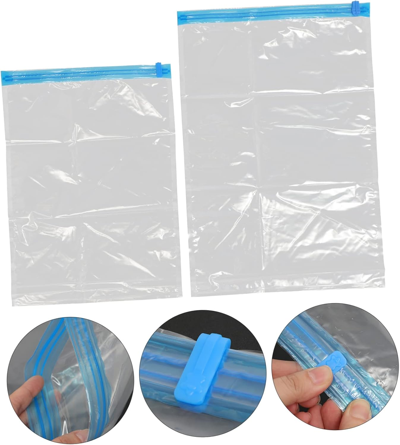Luxshiny 10Pcs Hand Travel Vacuum Bag Compression Bags for Luggage Organiser and Space Saver image number 2