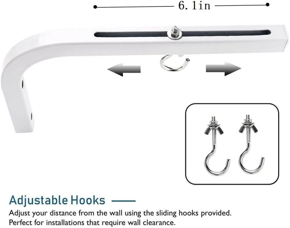 90 Degrees Projector Screen Wall Mount L-Brackets Projection Screen Hanger Adjustable Mount for HD Projector Screens image number 3