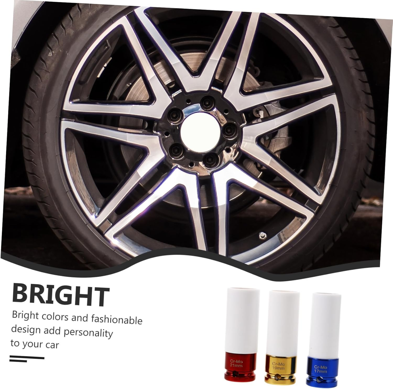 EXAOMBLE 3Pcs Replaceable Socket Part Rim Protector Car Wheel Lug Nut Sockets Set for Vehicle Maintenance image number 4