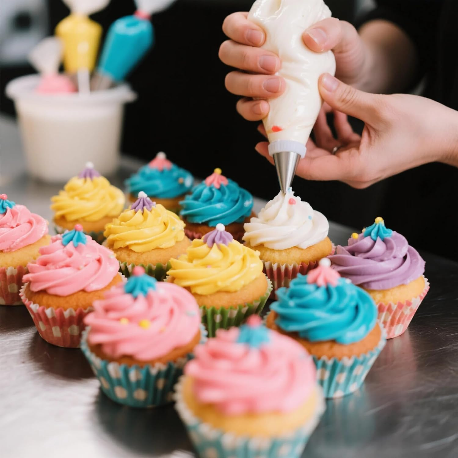 Extra Large Piping Bags 26 Inch, HOMIOVE 50 Pack Long Big Disposable Pastry Bags, Plastic Thick Anti-Burst Tipless Cake Decorating Bags for Decorating Cupcakes Cakes, XXL image number 5