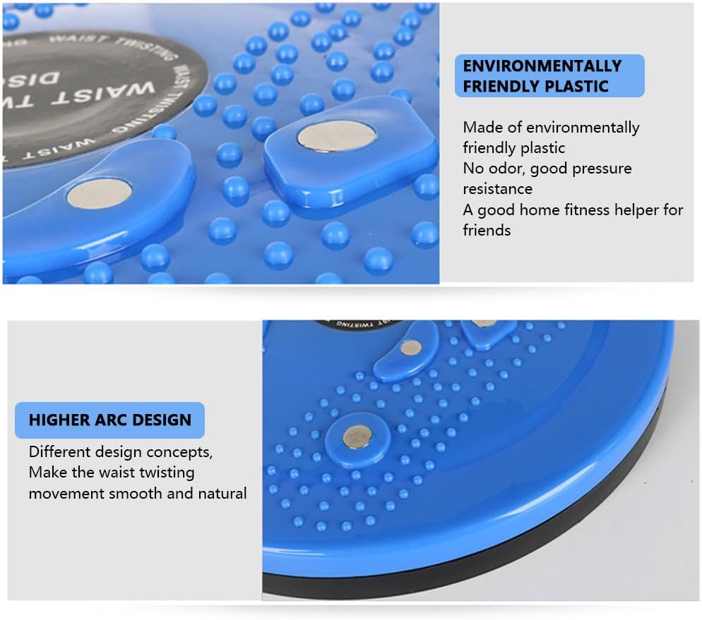 Waist Twisting Disc with Resistance Bands &ndash; Magnetic Twist Board for Exercise, Body Shaping, Slimming & Core Training, Ab Twister Board for Home Fitness, Aerobics & Full Body Workouts image number 5