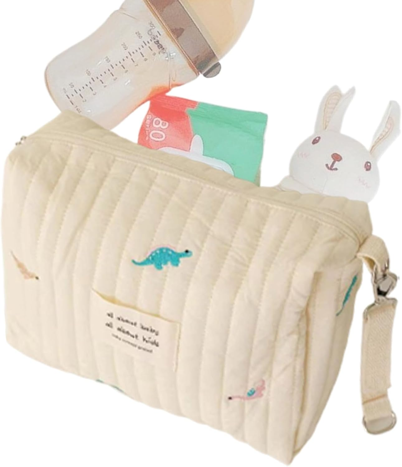 Baby Diaper Bag, Large Capacity Nappy Pouch | Baby Stroller Storage Bag Diaper Organizer Pouches, Reusable and Lightweight for Outdoors image number 4