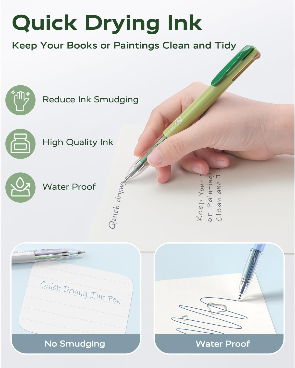 Four Candies 6 PCS Multicolor Pen, 0.5Mm Colored Pens, 4-In-1 Multicolor Ink Pens, 18 Colors Retractable Ink Pens for Office, School Supplies image number 6