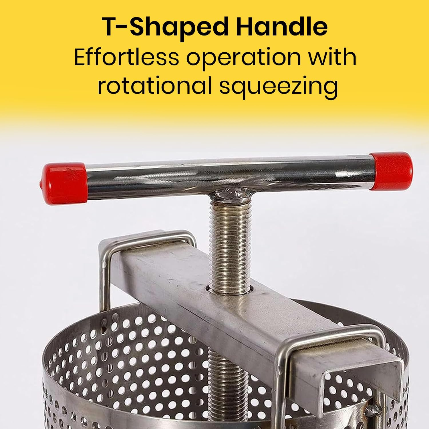 Manual Beeswax Honey Presser, Stainless Steel Honey Wax Press Machine, Manual Extractor for Honey, Multipurpose Beekeeping Honey & Juice Making image number 3